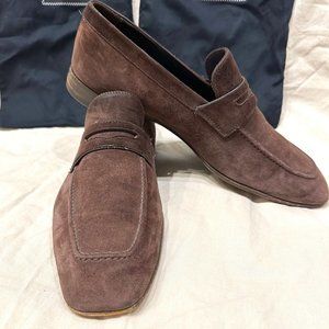Ermenegildo Zegna suede penny loafer